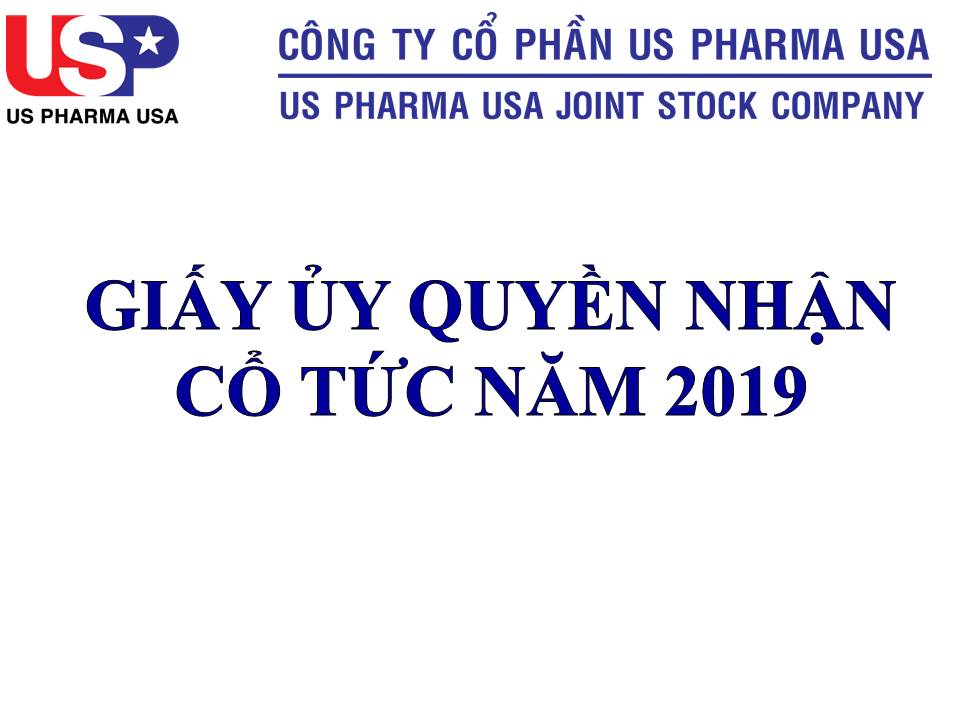 Mẫu giấy ủy quyền nhận cổ tức năm 2019